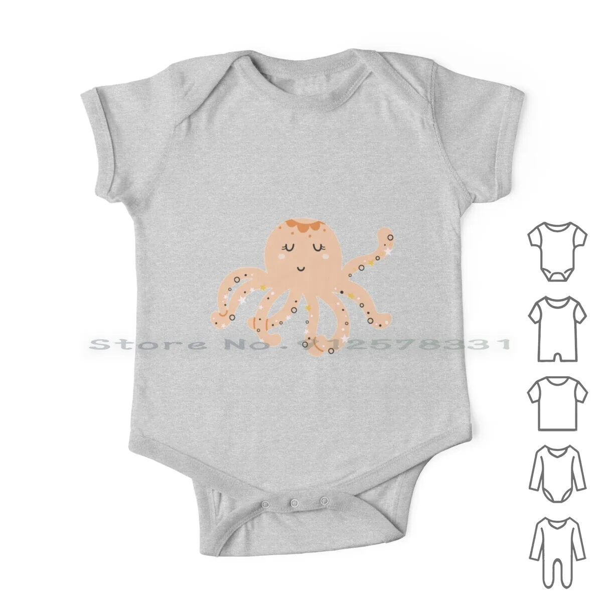 

Pretty Pink Octopus Newborn Baby Clothes Rompers Cotton Jumpsuits Pretty Pink Octopus Charcado Space Octopus Space Squid Fair