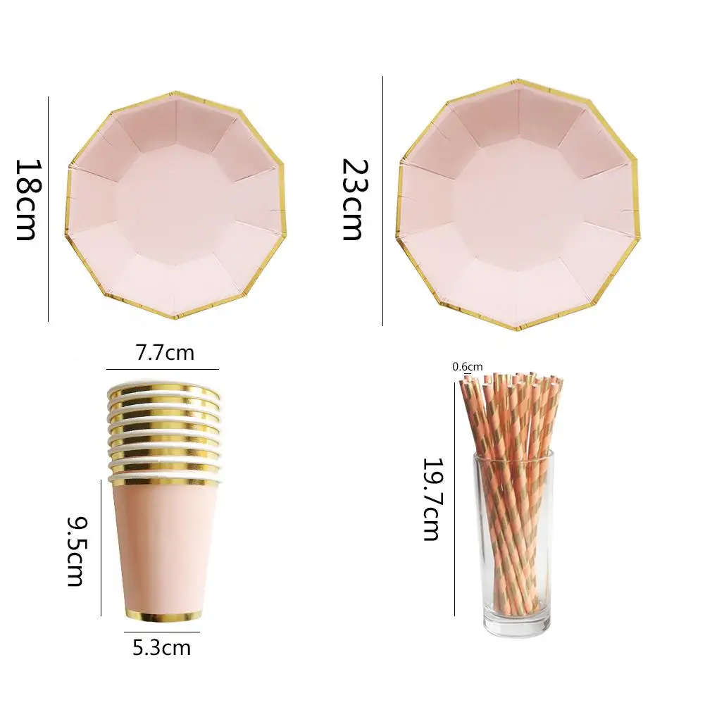 День рождения детей партии пользу розовый/синий золотой фольги бумажные тарелки