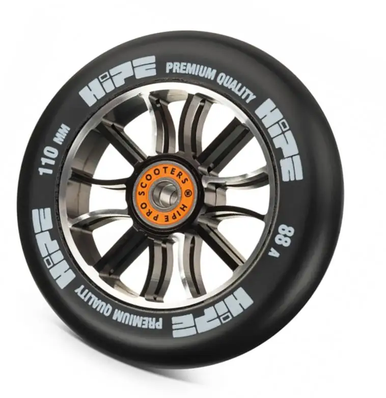 Wheel for scooter Hipe 01 hollow 110mm Black novasport Durable Reliable Effective Active Recreation High Quality Lightweight Sports Comfortable