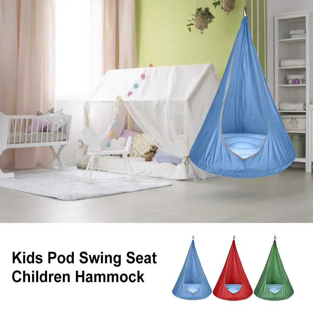 

Home Child Hammock Chair Kids Swing Pod Chair(Without Cushion) Portable Outdoor Indoor Garden Travel Hanging Swing Seat Hot Sale