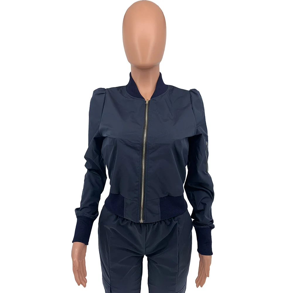 

Fall Outfits for Women 2020 New Casual two piece Female Tracksuits Coat Pant Solid Color Clothing Set Sportswear Size S-XXL