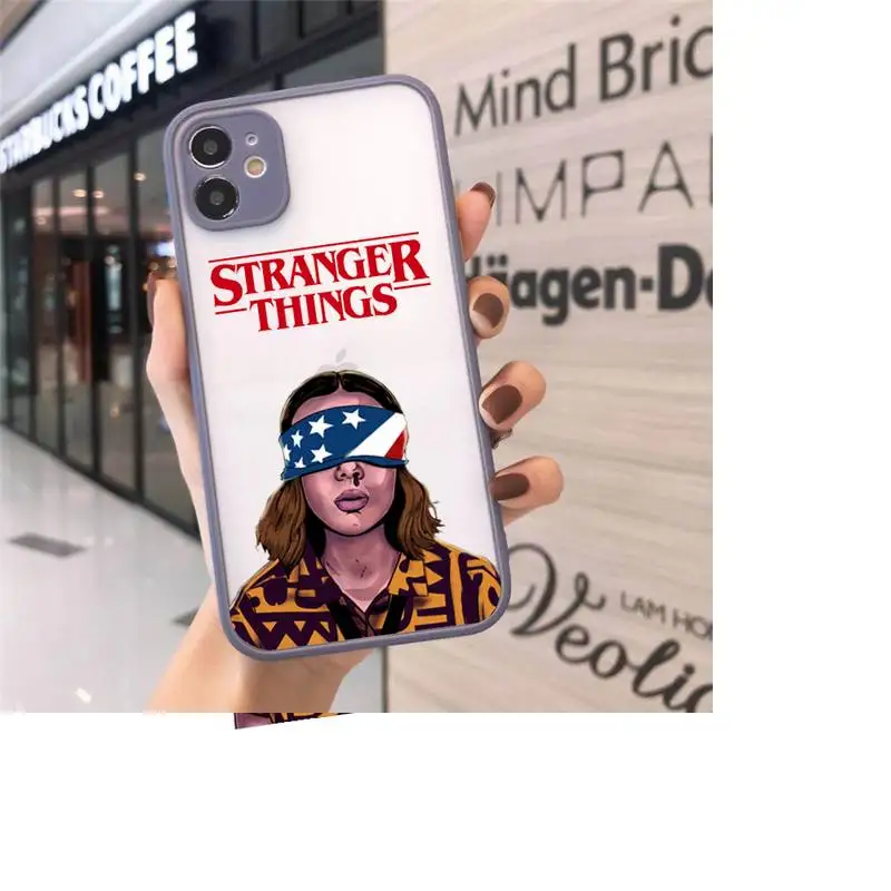 

Stranger things pattern shell Phone Cases matte transparent For iphone 7 8 11 12 plus mini x xs xr pro max cover