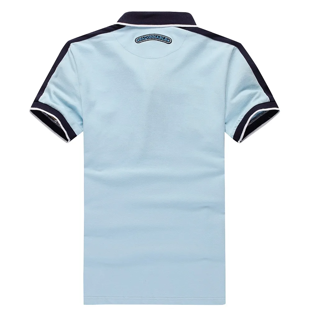 

Brand Faconnable Embroidery Business Men's Polo Short Sleeve Shirts For Men Social Turn down Shirts Classical Male Polos Shirts