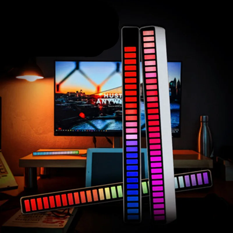 

32-bit RGB Sound Control Night Light App Control Atmosphere Light Colorful Tube USB Energy-Saving Bar Novelty Rhythm Lamp