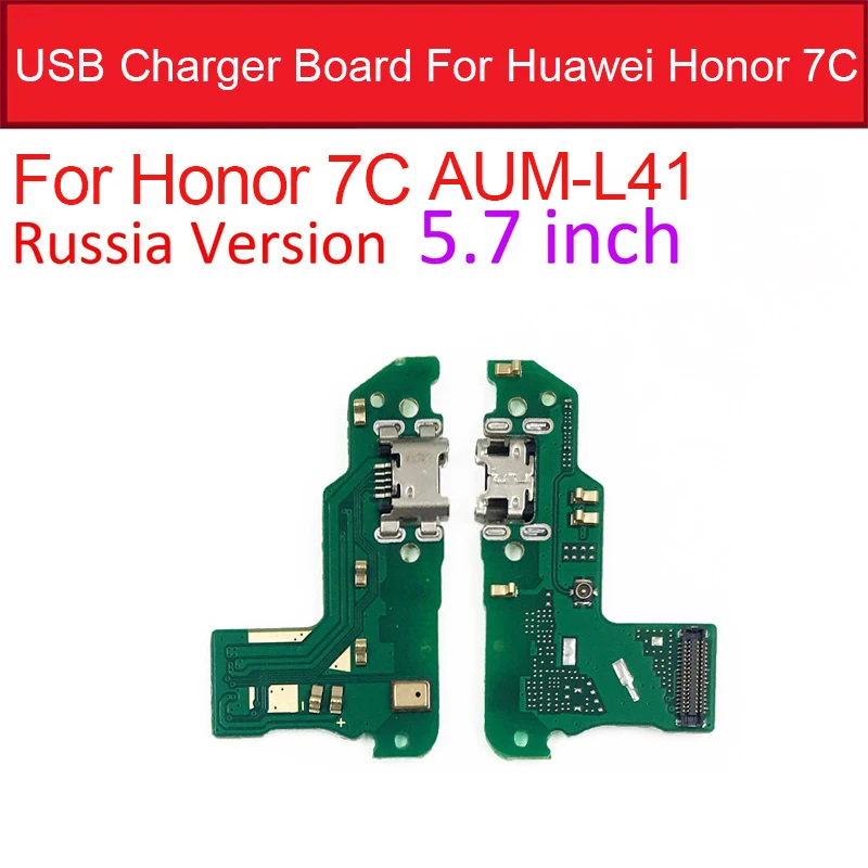 For Honor 7C 5.7inch Зарядное устройство USB порт док-станция для huawei Honor 7A/7A Pro AUM-L29/7C AUM-L41/Honor 7X зарядный разъем плата запасные части - Цвет: For Honor 7C 5.7inch