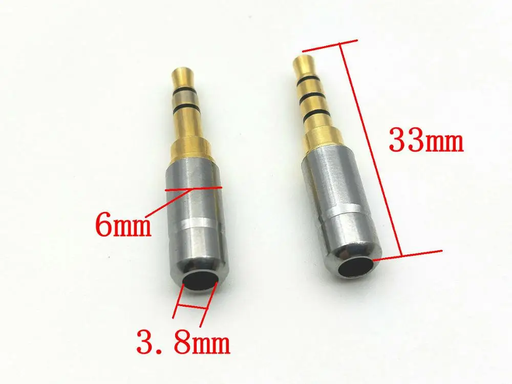 

3.5MM CONNECTOR brass 3.5mm plug for Audio Headphones connector adapter