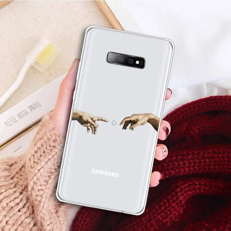 

Great Art Aesthetic David Mona Lisa Phone Case Transparent For Samsung Galaxy A 71 21s S note 8 9 10 plus 20 ultra