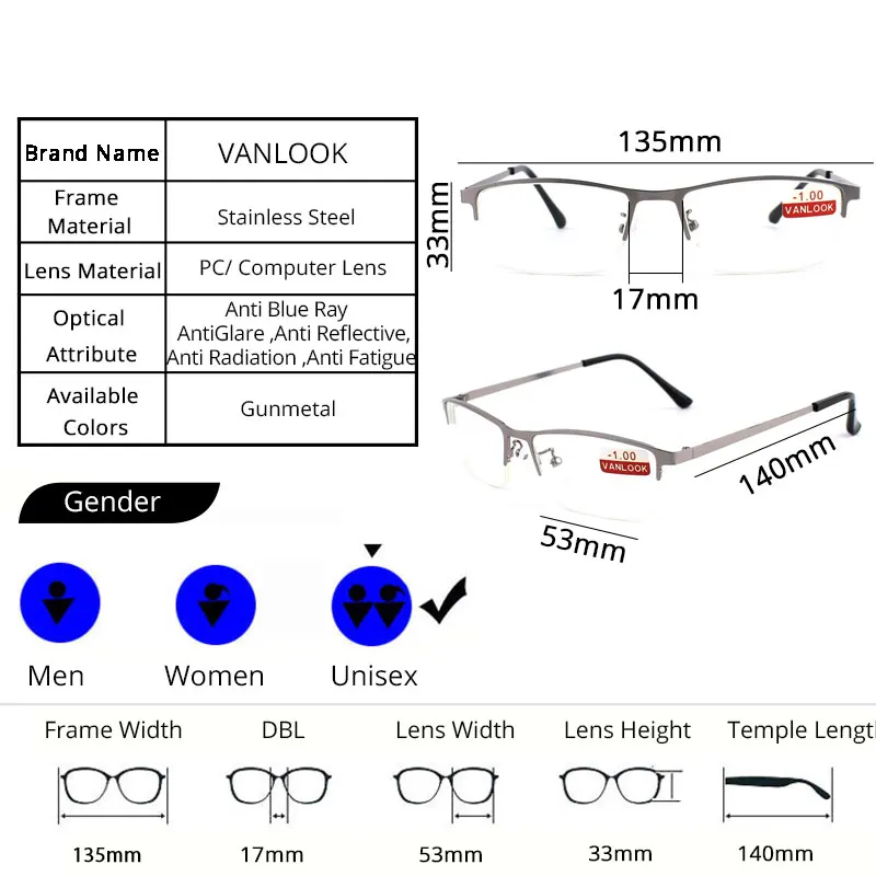 Синий светильник блокирующий Близорукость Компьютерные очки в оправе для очков