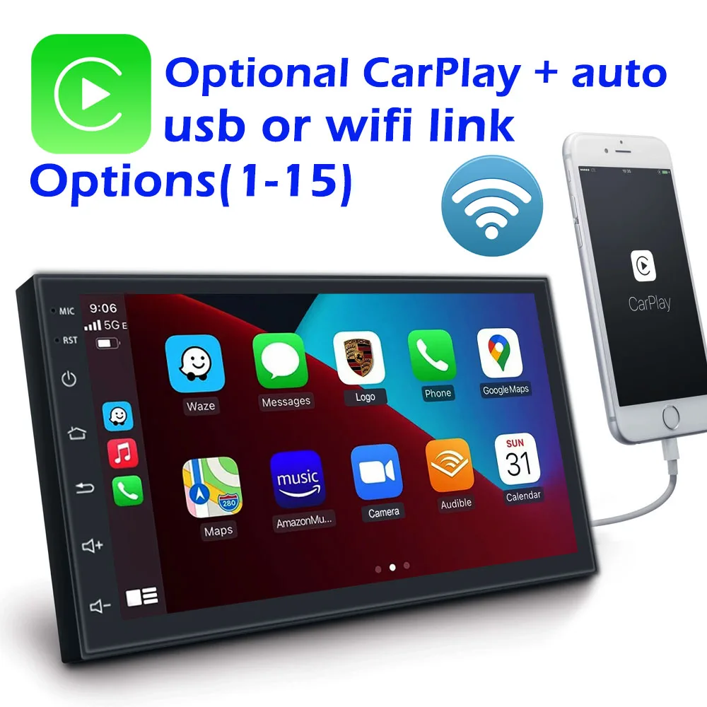 Автомагнитола CarPlay универсальный мультимедийный плеер на Android 2 DIN стерео для