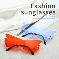 2021 new rimless cat eye sunglasses men women sexy lens vintage sun glasses female uv400 sunglasses for men woman glasses