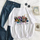 Женская футболка с забавным круглым вырезом Tumblr Grunge, Повседневная футболка размера плюс с мультяшным принтом для офиса и ТВ, Новинка лета