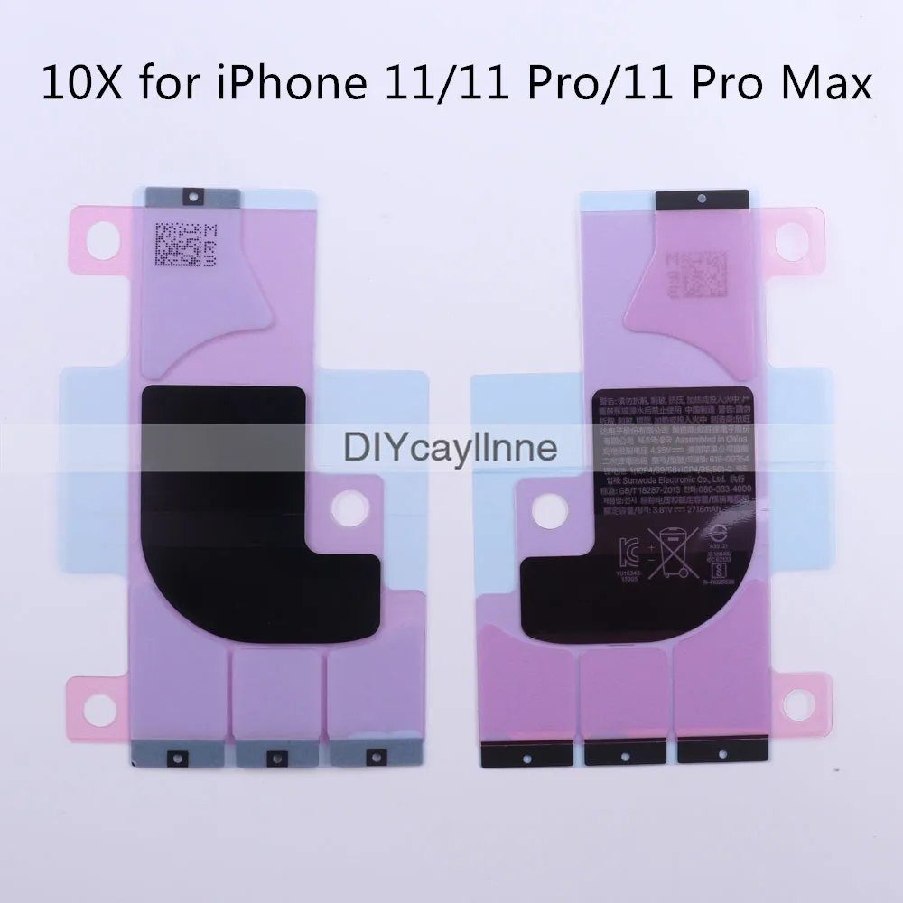 10 шт. стикер батареи для iPhone 11 Pro Max клейкая лента двусторонняя запасные части |