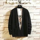 Мужской свитер LOMEMOL, кардиган на весну 2021, новый стиль, корейский свободный свитер, модный Городской Молодежный нежелезный кардиган, свитер, куртка