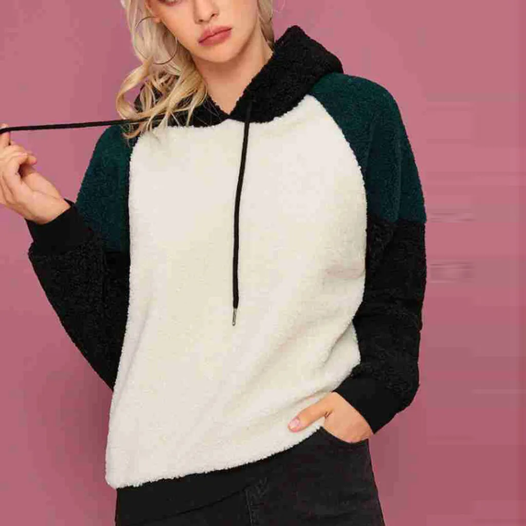 Кашемировая Толстовка для девушек с отворотом дизайнерская однотонная женская