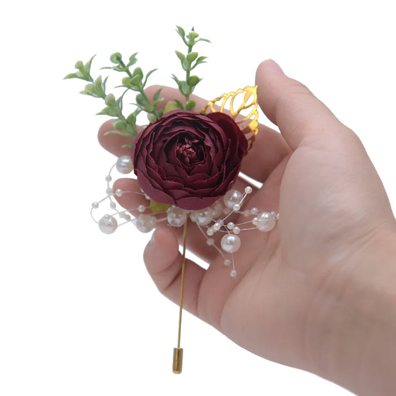 1 шт. свадебная брошь для жениха и невесты искусственный цветок чайная товары