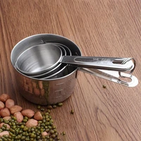 4pcs stainless steel measuring cup spoon seasoning scoop kitchen cooking tools