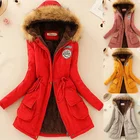 Новинка 2020, Красная Женская куртка, пальто, зимнее теплое меховое пальто с капюшоном, 15 однотонных цветов, женские толстые парки, женская верхняя одежда, женские топы