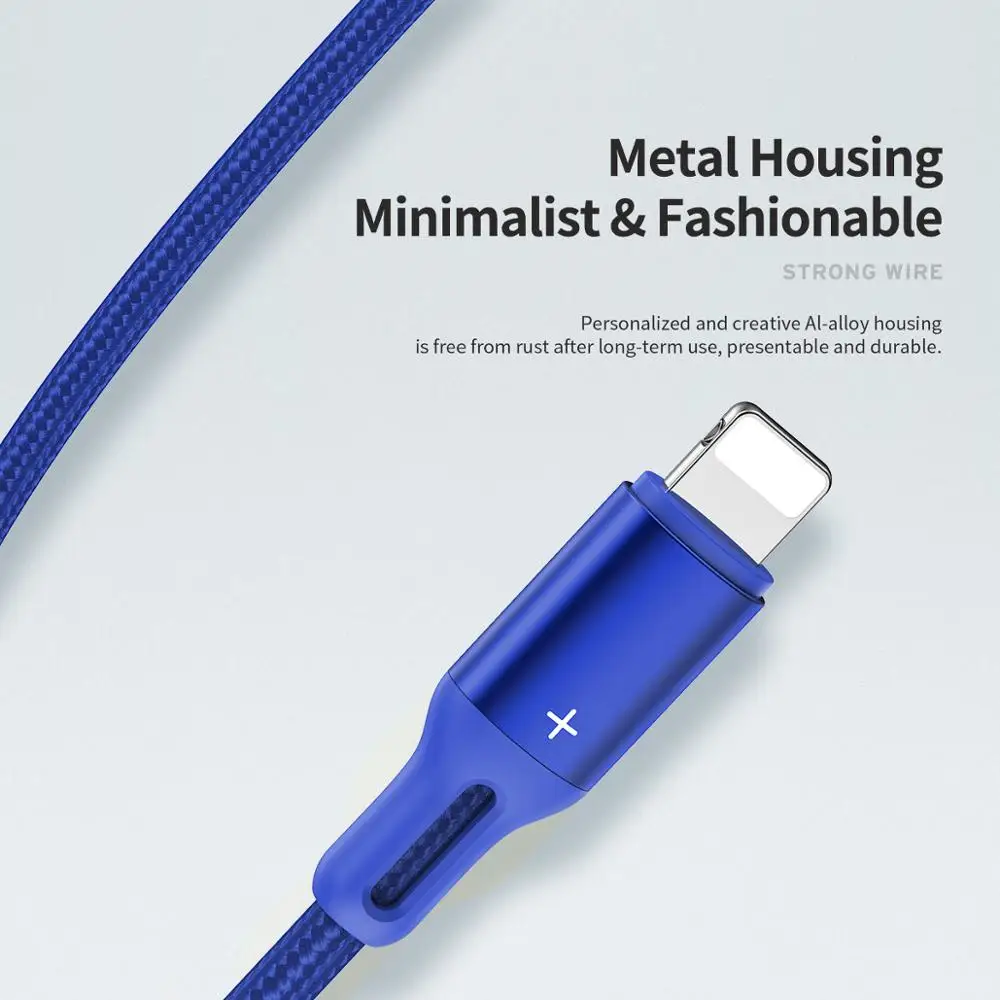 Кабель ROCK USB для iPhone SE 11 Xs Max Xr X 8 7 6Plus 6s 5s iPad Mini 5 кабель быстрой зарядки Air 3 а