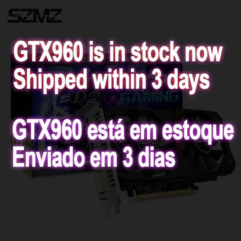 Billig SZMZ Video Karte Original GTX960 4GB 2GB 128Bit GDDR5 Grafiken Für NVIDIA VGA Karten Geforce GTX 960 Karte Dvi Nicht GPU Miner Bergbau