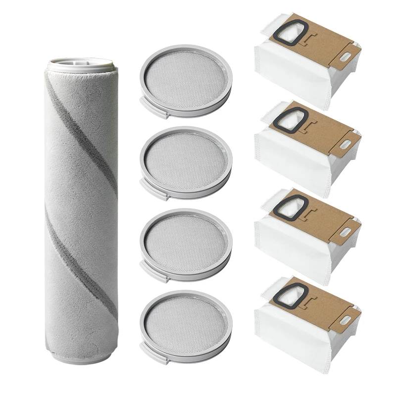 

9Pcs Dust Bag Roller Brush Filter for Mijia SCWXCQ01RR H6 Handheld Vacuum Cleaner Accessories Replacement Brush Filter