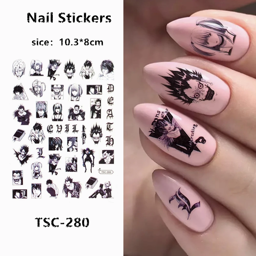 Наклейка для ногтей TSC series TSC-181-280 death Note 3D самоклеящаяся наклейка декоративный