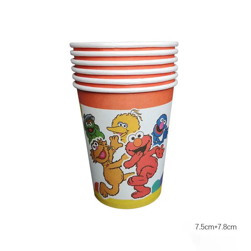 Sesame Street Birthday Party Decoration Tableware Set Paper Plates Cups Napkins Kids Decor Tablecloth Supplies | Дом и сад