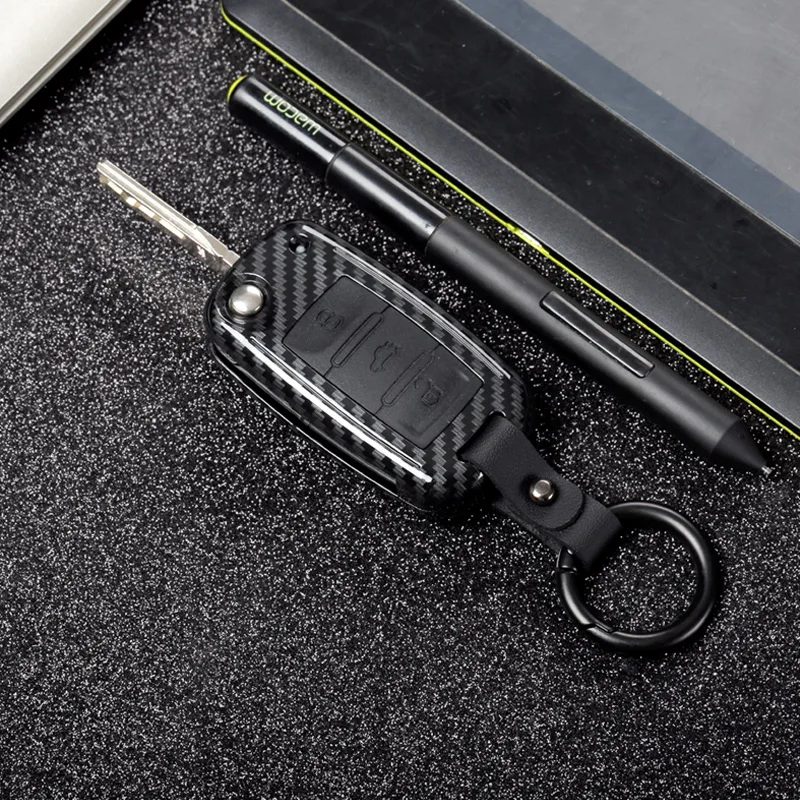 Чехол для ключа автомобиля из углеродного волокна с дистанционным управлением