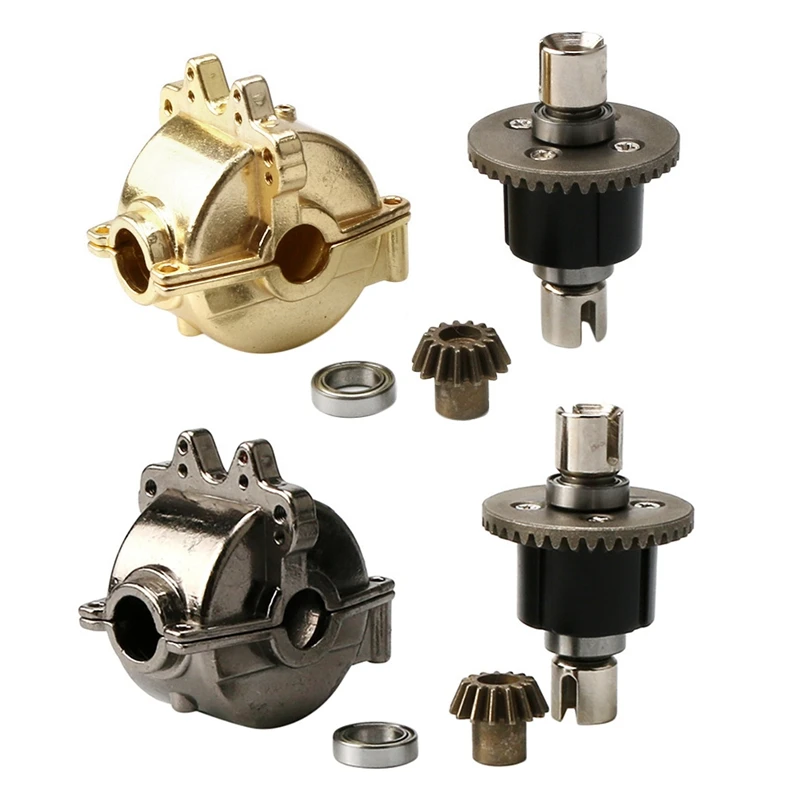 

1/14 Scale RC Car Metal Differential and Gearbox Cover Kit for Wltoys 144001 124018 124019 RC Car Upgrade Parts