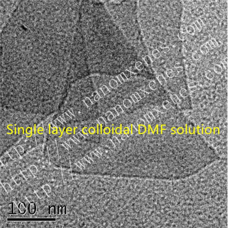 

Single layer colloid DMF solution / Nb2C-MXenes / V2C-MXenes / Ti2C-MXenes