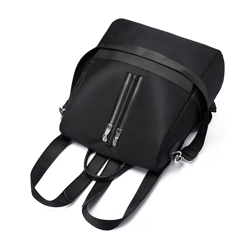 

European and American Trend Oxford Cloth New Women's Bag Solid Color Soft Surface Fashion Sports Women's Leisure Travel Backpack
