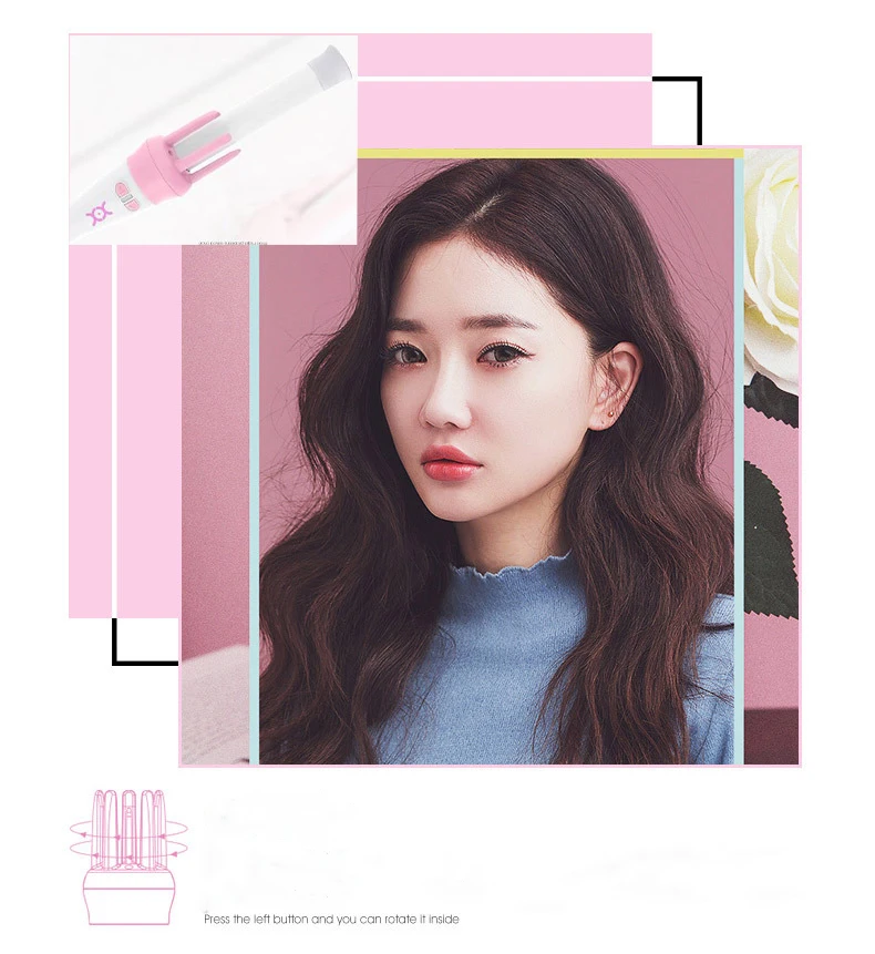 Щипцы для завивки волос автоматическая керамическая плойка 2 направления