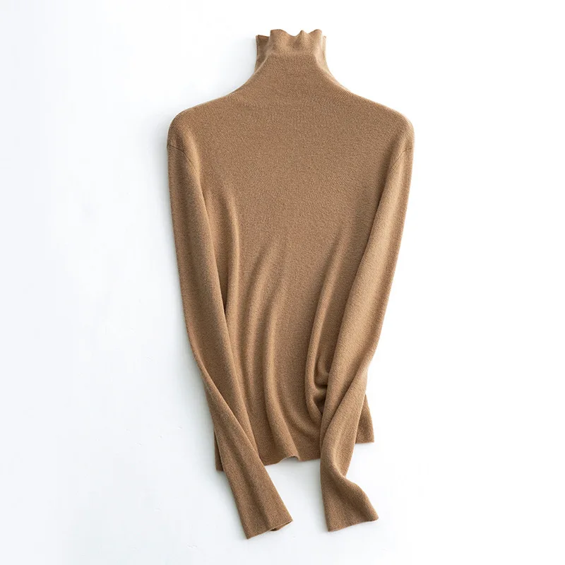 

Women's Half-high Collar Bottoming Shirt Women's Autumn And Winter Thickened Brushed Solid Color Warm Top Slim All-match T-shirt