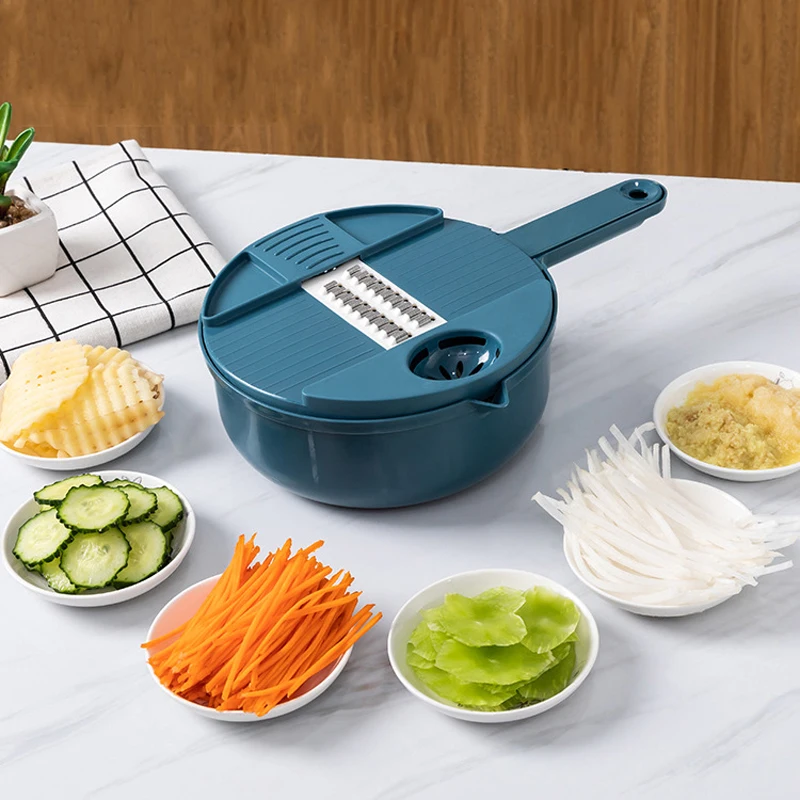 мультислайсер 9 в 1 2020 Veggie измельчитель круглой пшеничной соломы