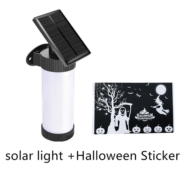 Halloween solarlight Солнечные огни пламени Открытый, водонепроницаемый мерцающий датчик Настенные ночные светильники для рождества/гирлянда - Испускаемый цвет: Halloween solarlight