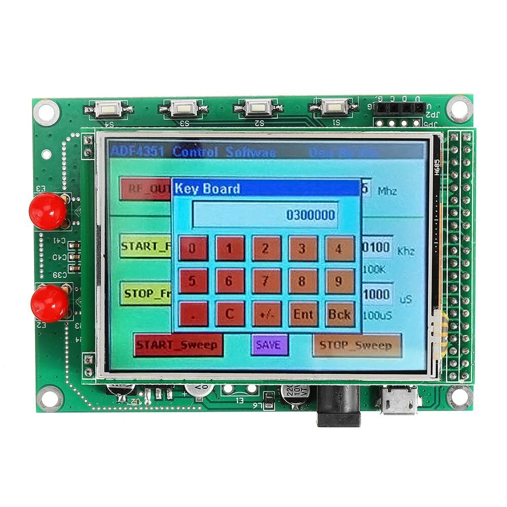 

ADF4350 ADF4351 RF Sweep Signal Source Generator Board 138M-4.4G/ 35M-4.4G STM32 with TFT Touch LCD - 35M-4.4G(ADF4351)
