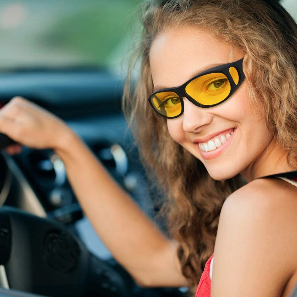 Очки для вождения с антибликовым покрытием ночного УФ-защитой | Автомобили и