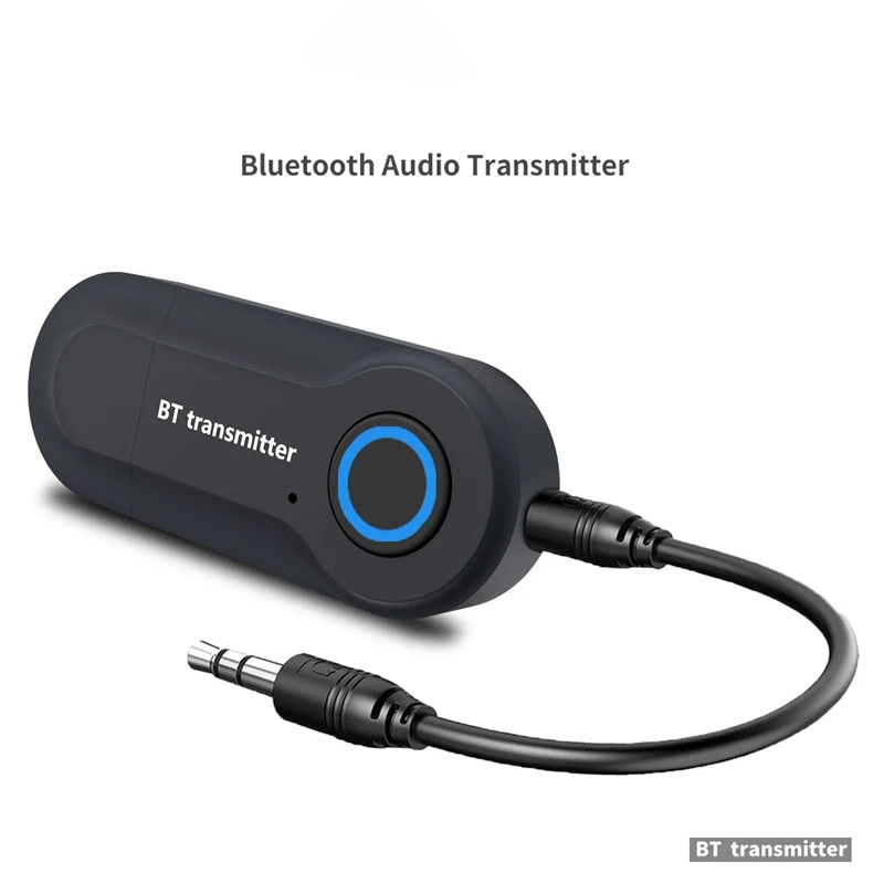 

Bluetooth Transmitter 3.5MM Jack Audio Adapter Wireless Bluetooth Stereo Audio Transmitter for TV Headphones Speakers