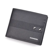 mens wallet short fashion casual letter coin purses male rivet decoration tri fold embossing new thin trend card holder clutch