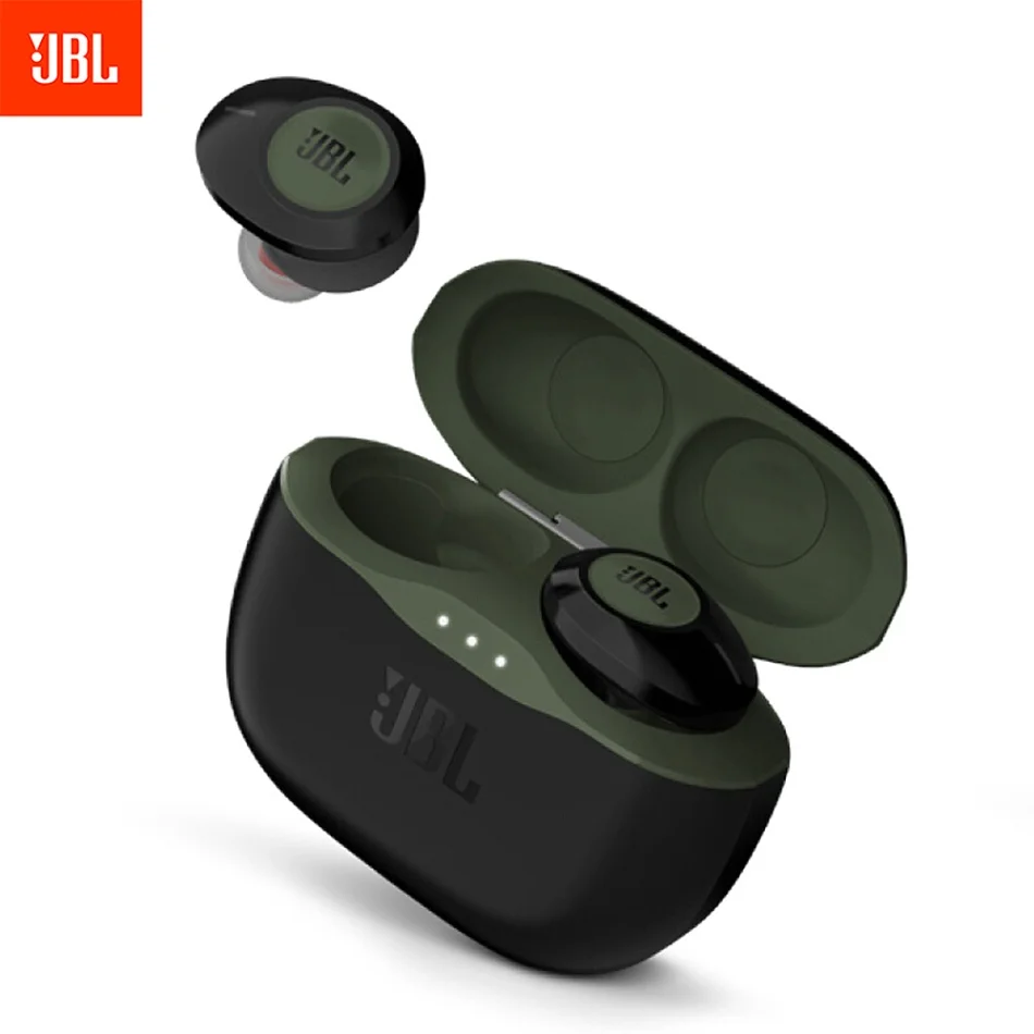 Dark green JBL TWS True беспроводные Bluetooth наушники TUNE120 с микрофоном наушники невидимые сенсорные управление спортивные наушники с зарядным чехлом - Цвет: Dark green