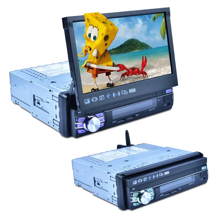 

1Din android 7" retractable screen car radio player car video MP4 MP5 player car stereo with WIFI module