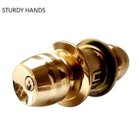 high quality brass single tongue door lock bathroom spherical handle door locks indoor universal lockset furniture hardware