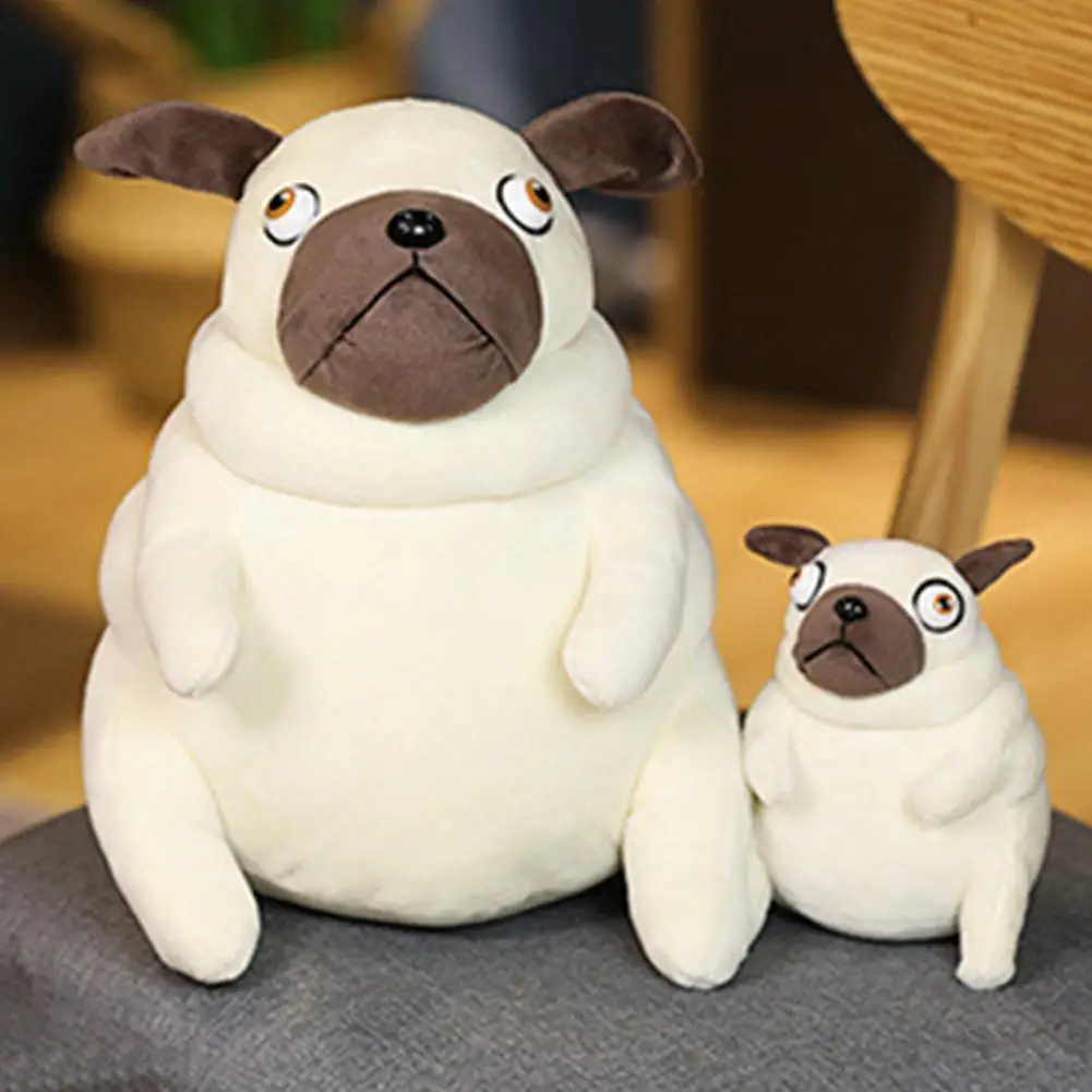 

Fat Pug Plush Cushion Soft Superior Texture Full Filled Cute Pug Doll Dog Plush Cushion for Home Pillow Decoration Children toys