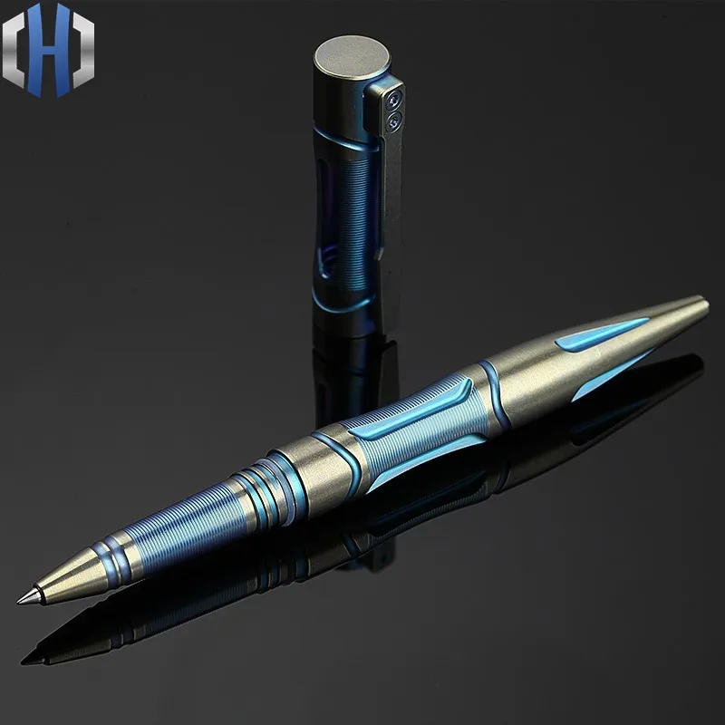 Online Titanium Pena Taktis Warna Gold Versi Pertahanan Pena Baja Tungsten Kepala Peralatan Bela Diri Seni Bela Diri Rusak EDC
