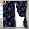 BlessLiving Dreamcatcher Blackout Curtain for Living Room Boho Bedroom Curtain Blue Purple Ethnic Window Treatment Drapes 1pc 1