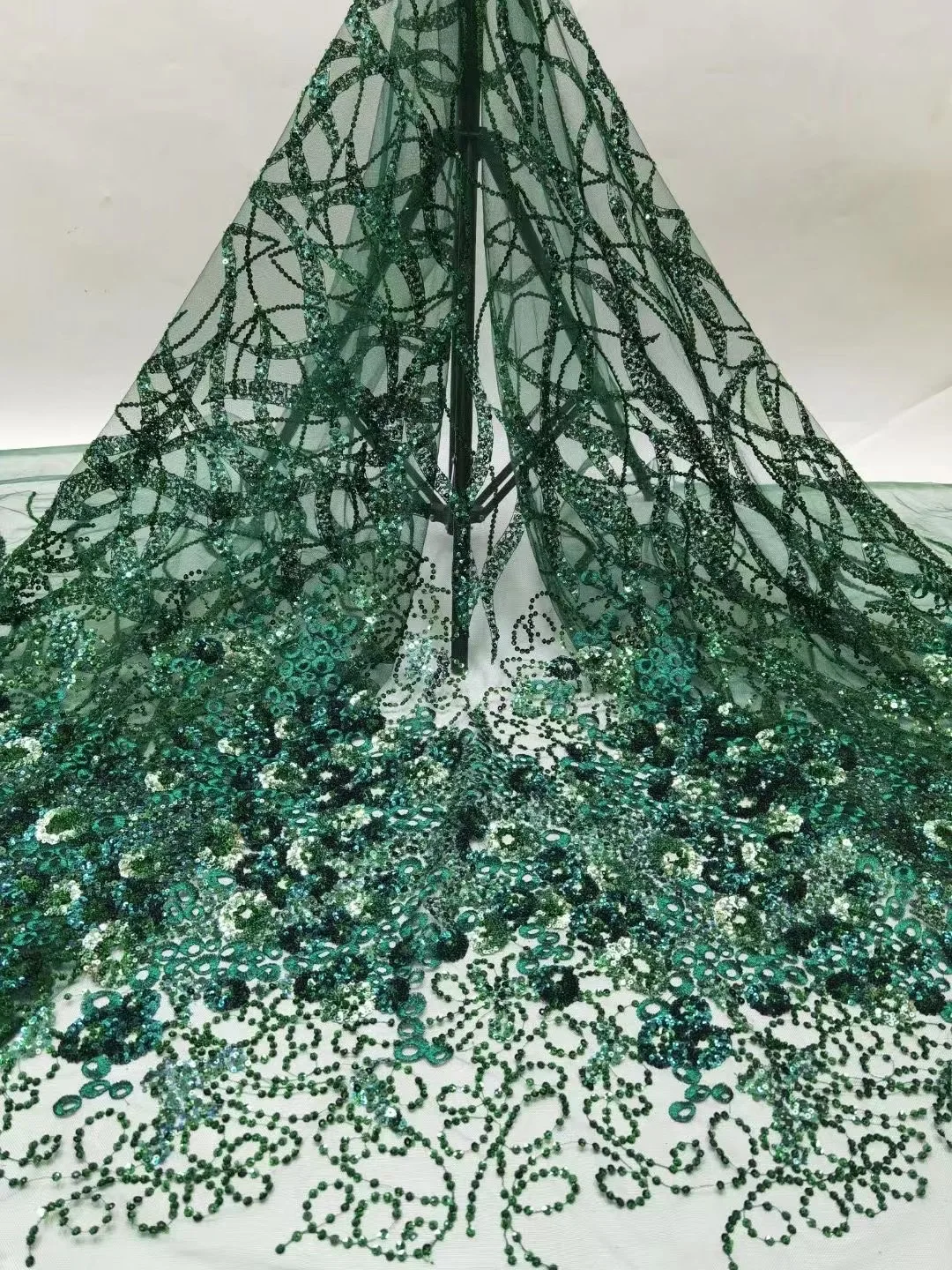 

Новинка вышивка швейцарский французский чистый 5 ярдов свадебное платье гипюровая ткань новейшие блестки Высокое качество Африканский тюл...