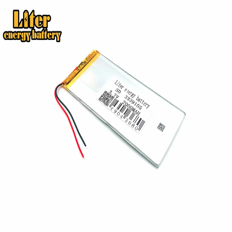 1 шт. 2000 в 3339105 мАч 3540105 полимерный литий-ионный/литий-ионный аккумулятор для