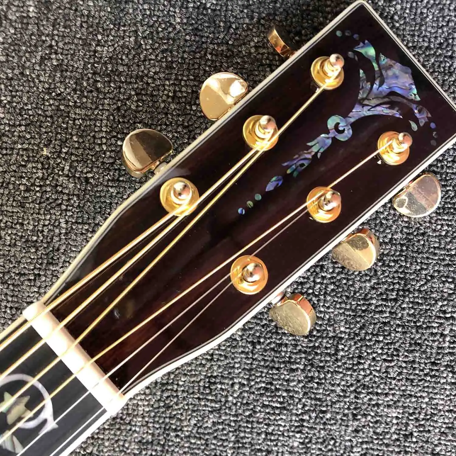 Custom All Solid 45D 41 Inch Ebony Fingerboard Acoustic Guitar in Sunburst | Спорт и развлечения