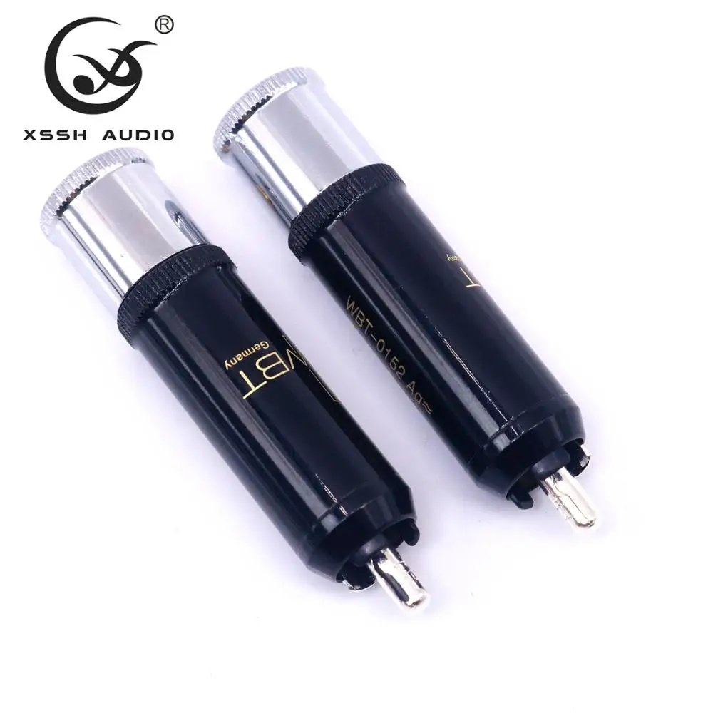 4 шт. RCA XSSH аудио YIVO Hi-End HIFI DIY WBT0152AG посеребренный штекер аудио RCA разъем Jack для аудио кабель Шнур