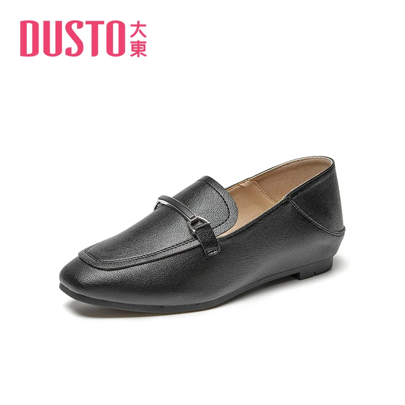 

Новинка от Dusto, Весенняя простая обувь на среднем каблуке, с декоративным металлическим покрытием и квадратным носком, две предмета, маленьк...