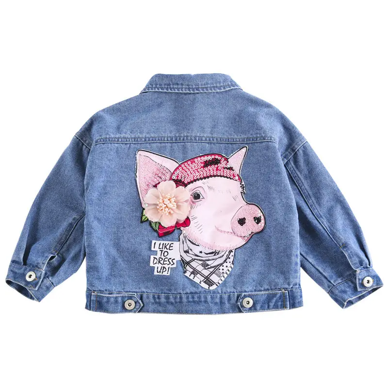 Куртка для маленьких девочек пальто новая модная одежда с цветочной вышивкой на